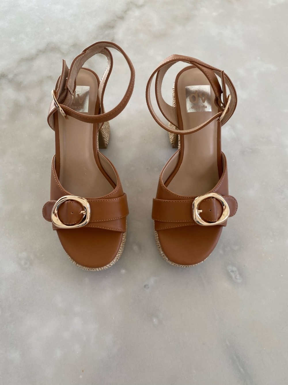 DV Dolce Vita Women's Merie Buckle-Detail Platform Dress Sandals size 6.5